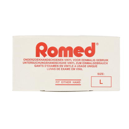 Romed Vinyl handschoen niet steriel poedervrij L 100.00 Stuks