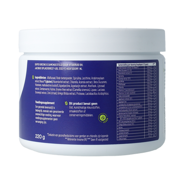 Vitakruid Super Greens 25 nutrienten oa probiotica & enzymen 220.00 Gram