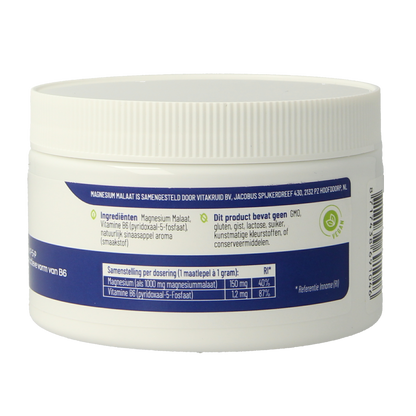 Vitakruid Magnesium Malaat met Vitamine B6 (P-5-P) 120.00 Gram