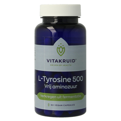 Vitakruid L-Tyrosine 500mg uit fermentatie 60.00 Vegetarische capsules