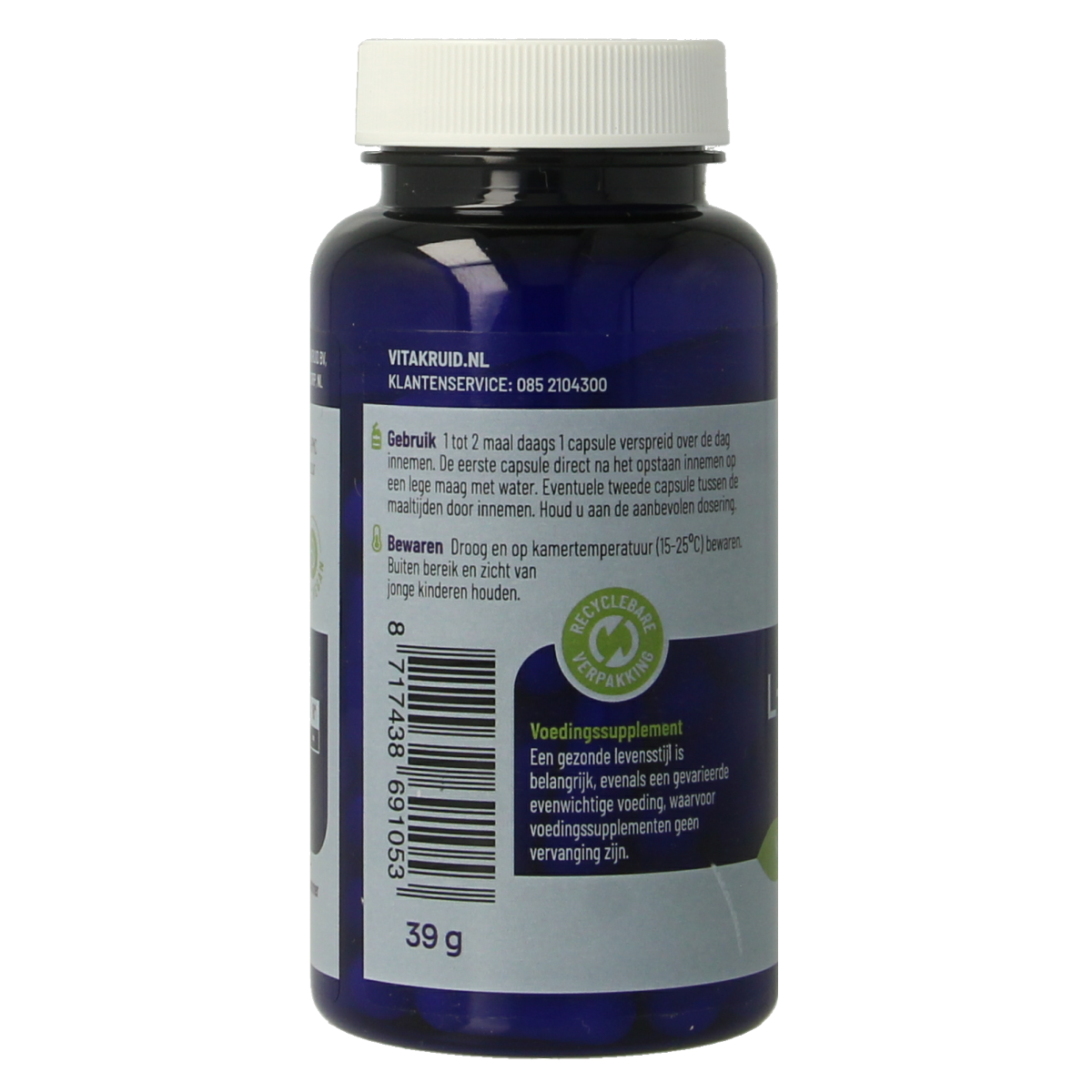 Vitakruid L-Tyrosine 500mg uit fermentatie 60.00 Vegetarische capsules