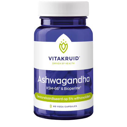 Vitakruid Ashwagandha 5% withanoliden KSM-66 & Bioperine 60.00 Vegetarische capsules