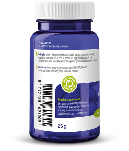 Vitakruid Ashwagandha 5% withanoliden KSM-66 & Bioperine 60.00 Vegetarische capsules