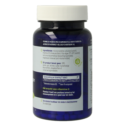 Vitakruid Vitamine D3 Vegan 25 mcg / 1000 IE 120.00 Tabletten