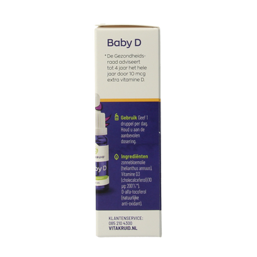 Vitakruid Vitamine K & D baby druppels 10ml 20.00 Milliliter