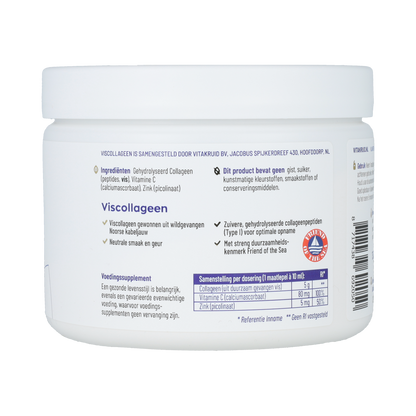 Vitakruid Viscollageen 99% puur collageen vitamine C & zink 130.00 Gram