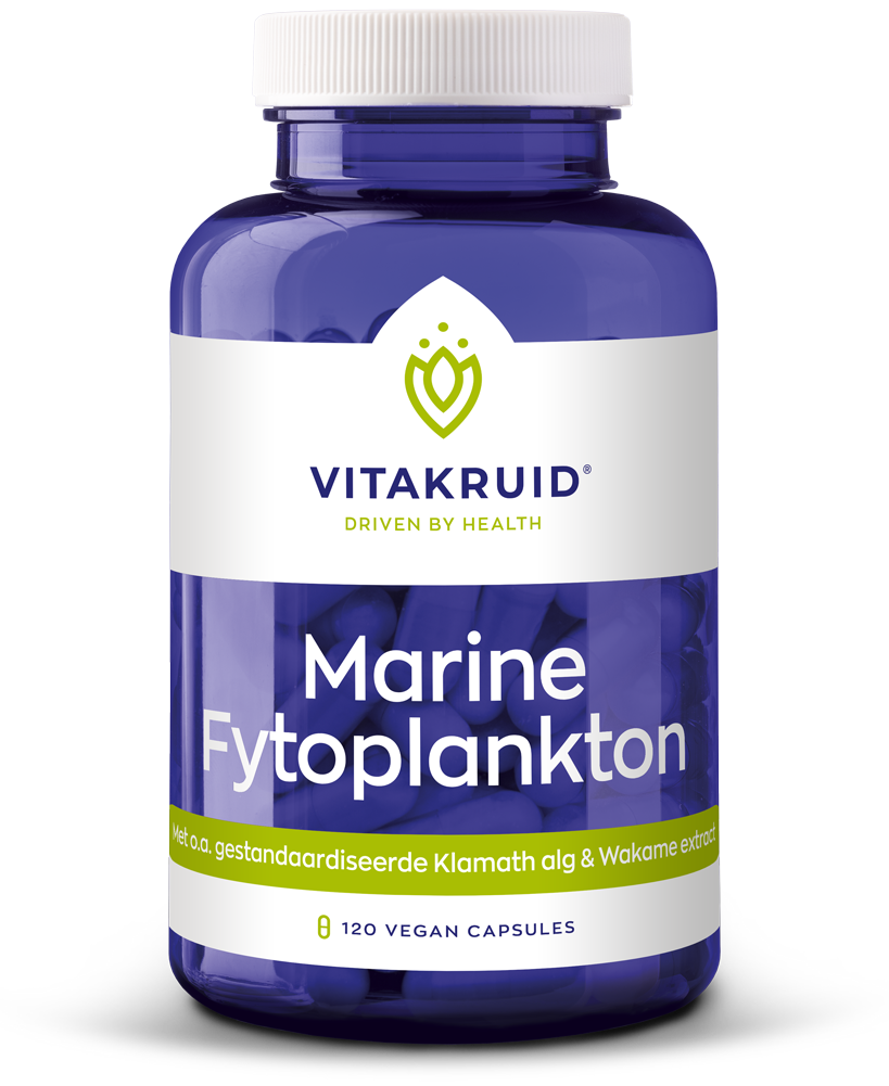 Vitakruid Marine fytoplankton met oa klamath, wakame extract 120.00 Vegetarische capsules