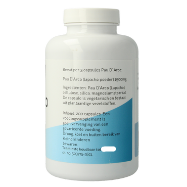 Nova Vitae Pau d'arco 500mg extract 5:1 200.00 Capsules