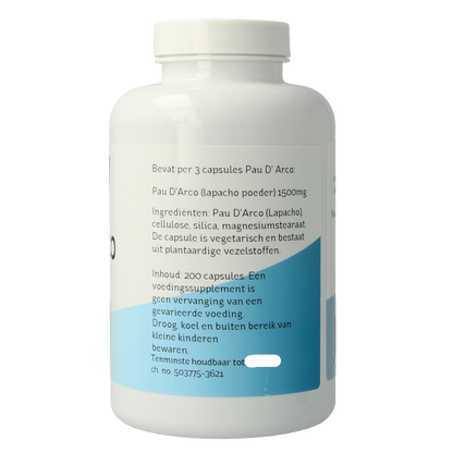 Nova Vitae Pau d'arco 500mg extract 5:1 200.00 Capsules