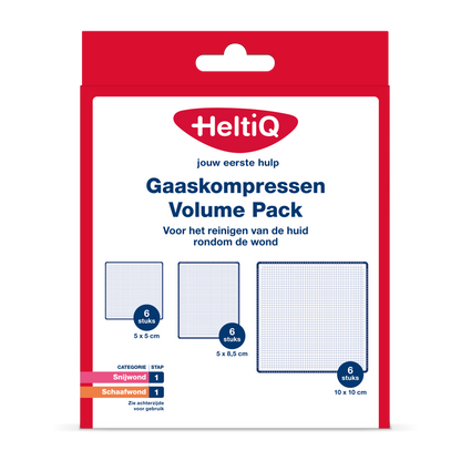 Heltiq Gaaskompressen volume pack 18.00 Stuks
