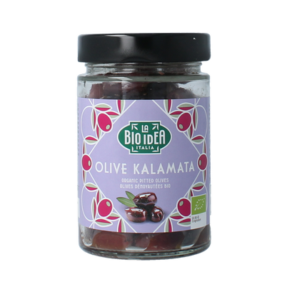 Bioidea Olijven zwart kalamata ontpit bio 180.00 Gram