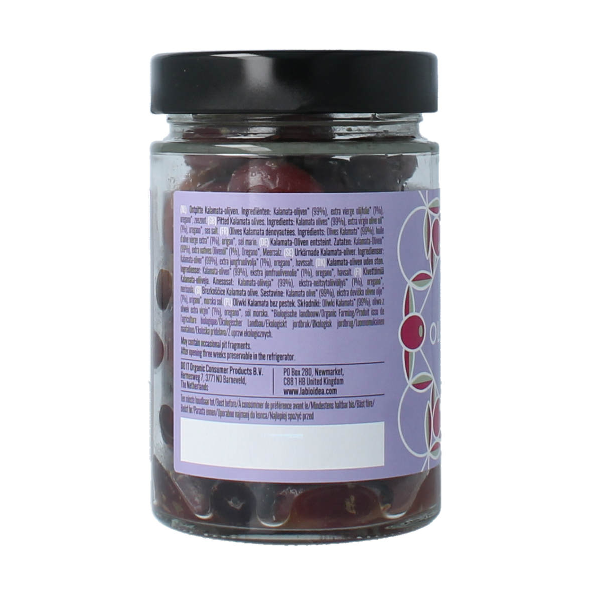 Bioidea Olijven zwart kalamata ontpit bio 180.00 Gram
