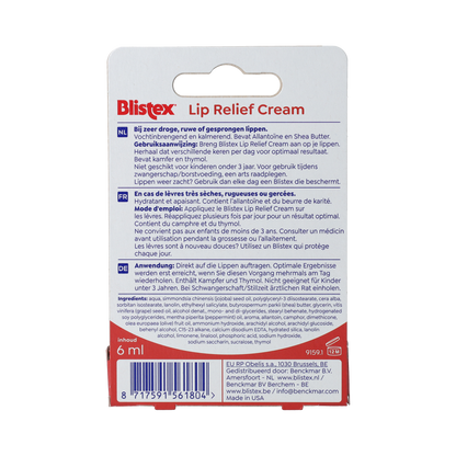 Blistex Lip relief cream blister 6.00 Milliliter