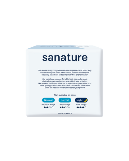 Sanature Maandverband super 100% katoen 10.00 Stuks