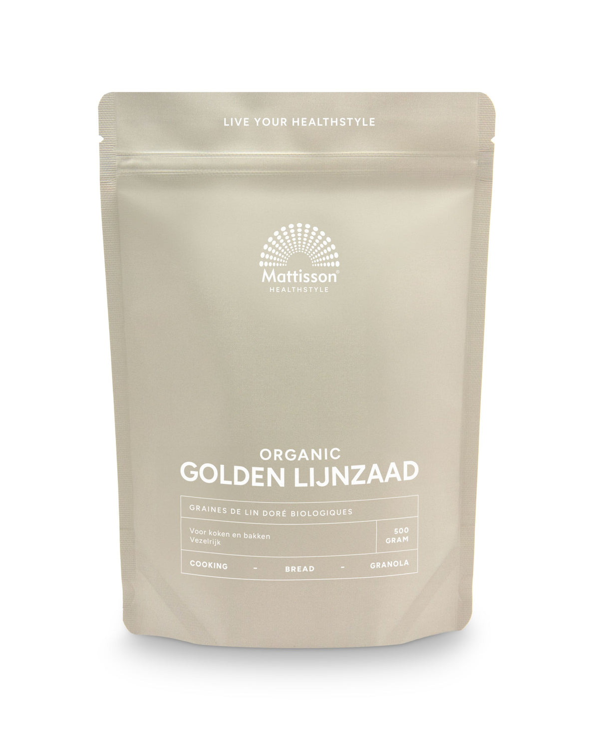 Mattisson Golden lijnzaad omega 3 bio 500.00 Gram