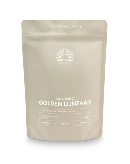 Mattisson Golden lijnzaad omega 3 bio 500.00 Gram