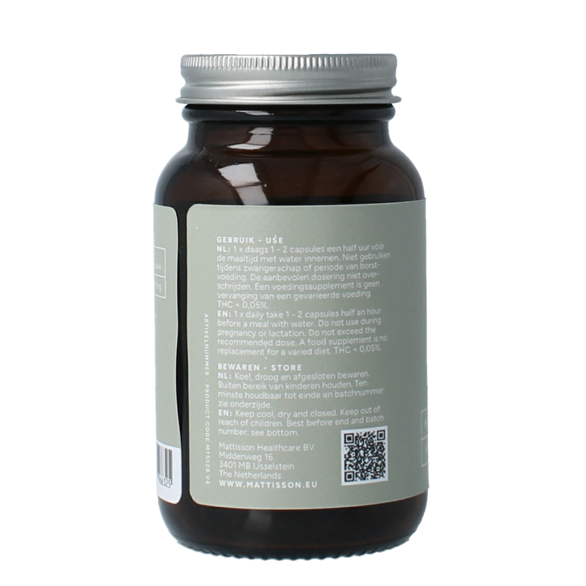 Mattisson CBD Olie 10mg 60.00 Vegetarische capsules