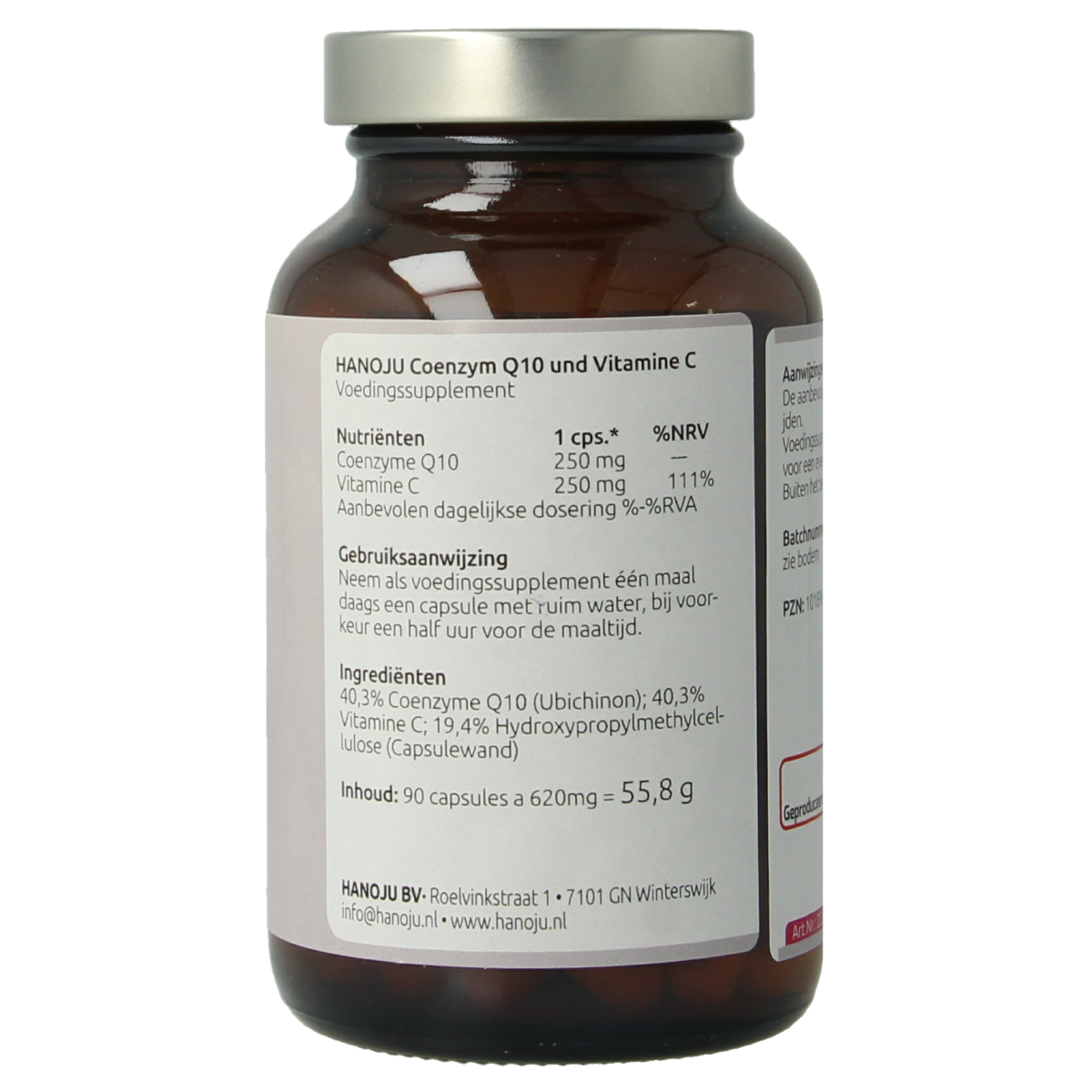Hanoju Co-enzym Q10 250mg vitamine C 250mg 90.00 Capsules