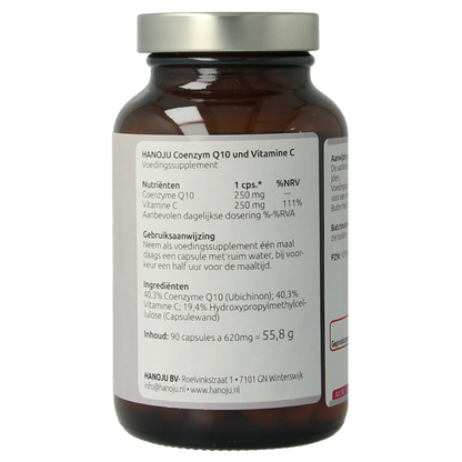 Hanoju Co-enzym Q10 250mg vitamine C 250mg 90.00 Capsules