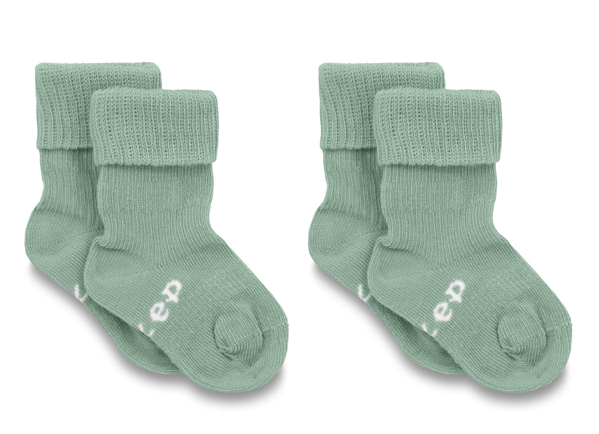 KipKep Blijf baby sokjes 6-12 mnd pale green/groen 2.00 Paar