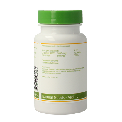 Elvitum  Vitamine B12 1000mcg + foliumzuur 90.00 Zuigtabletten