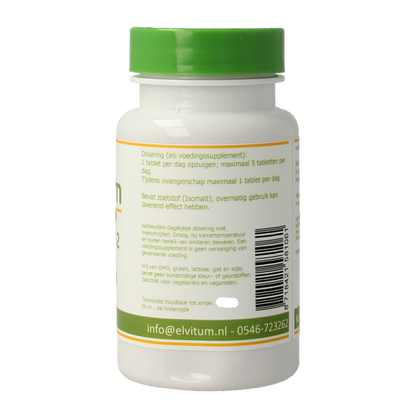 Elvitum  Vitamine B12 1000mcg + foliumzuur 90.00 Zuigtabletten