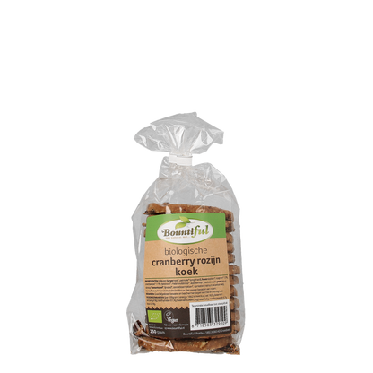 Bountiful Cranberry rozijnkoek bio 250.00 Gram