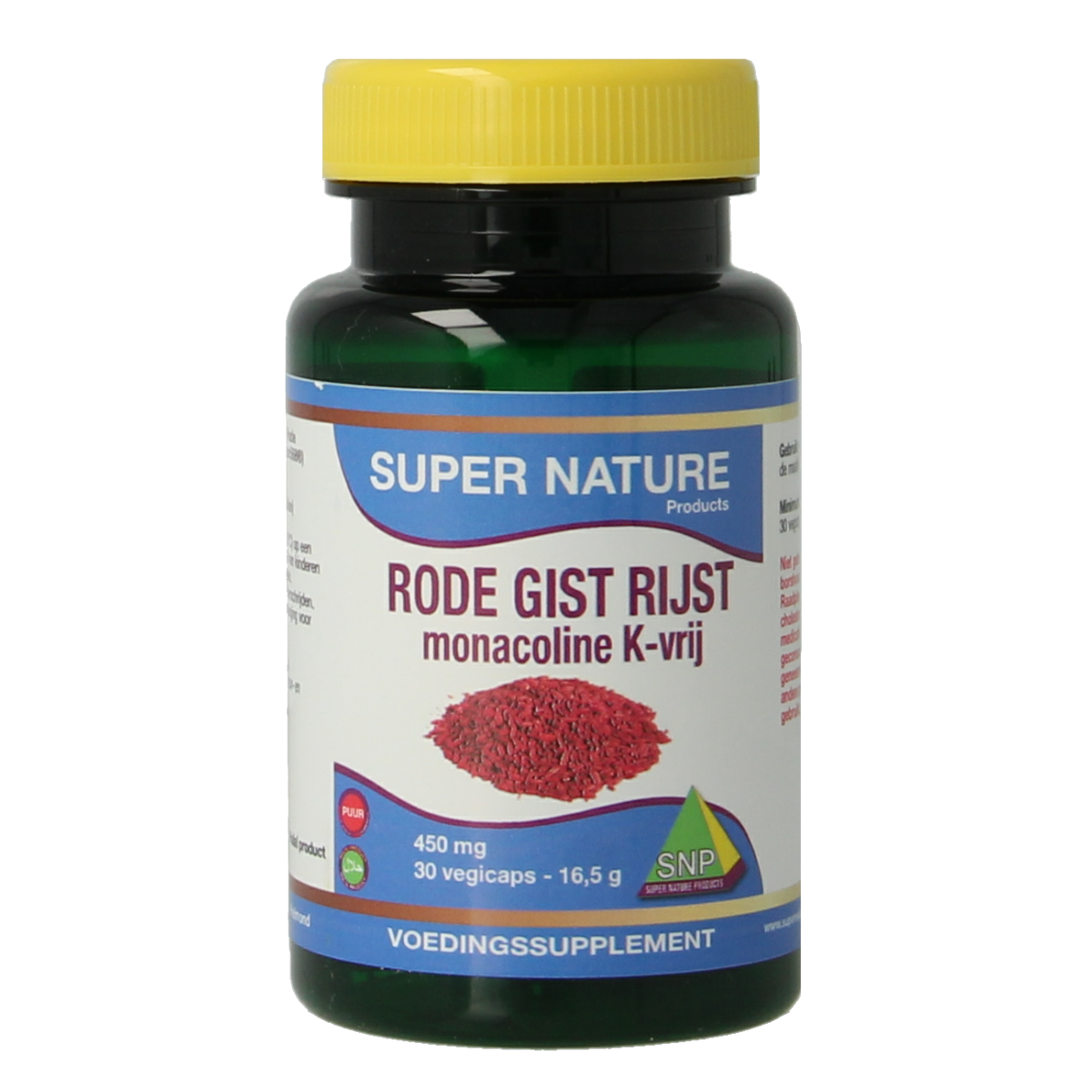 SNP Rode gist rijst monacoline K vrij 30.00 Vegetarische capsules