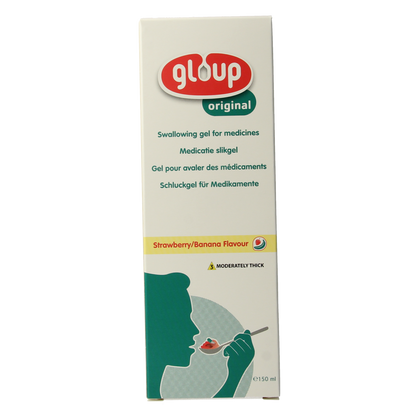 Gloup Original medicatie inname gel aardbei banaan 150.00 Milliliter