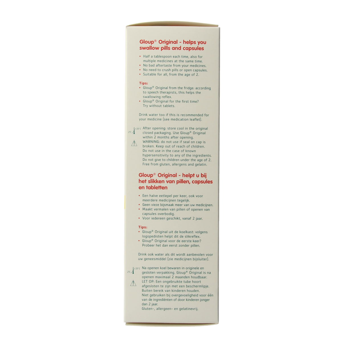 Gloup Original medicatie inname gel aardbei banaan 150.00 Milliliter