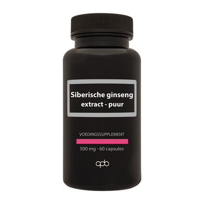 APB Holland Siberische ginseng extract puur forte 500mg 60.00 Vegetarische capsules