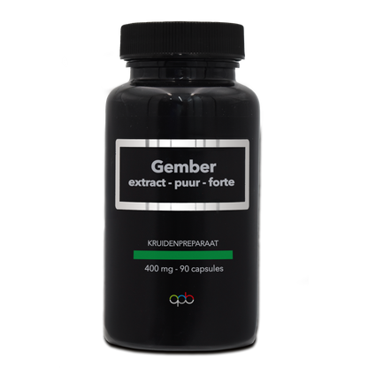 APB Holland Gember extract puur forte 400mg 90.00 Vegetarische capsules