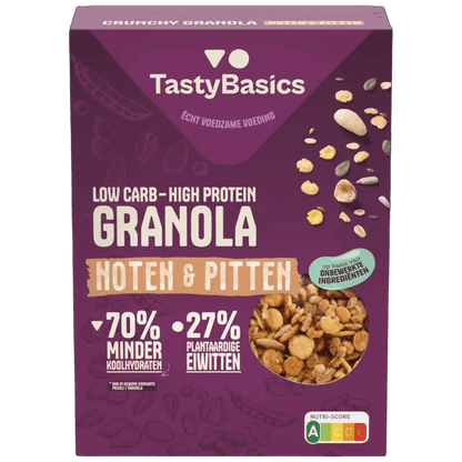 TastyBasics Low carb-high protein granola noten & pitten 350.00 Gram
