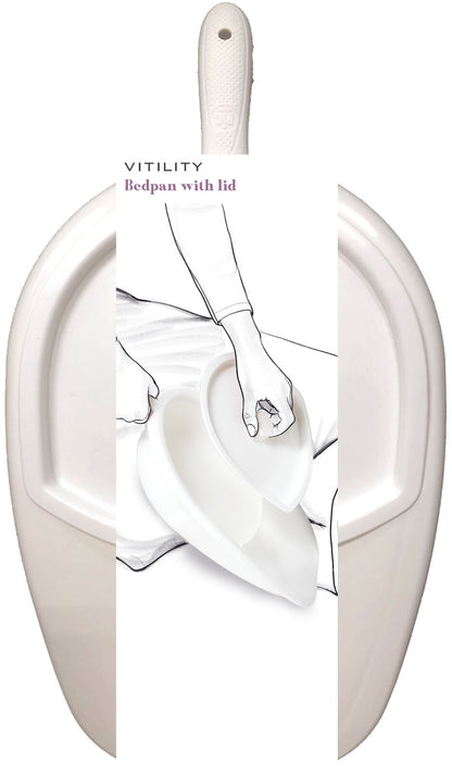 Vitility Bedpan met deksel  1.00 Stuks