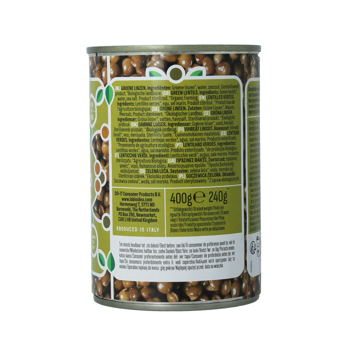 La Bio Idea Groene linzen bio 400.00 Gram