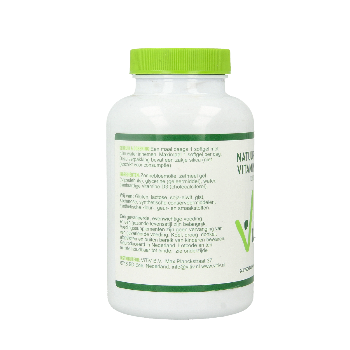 Vitiv Vitamine D3 1000IU 25mcg vega 240.00 Softgels