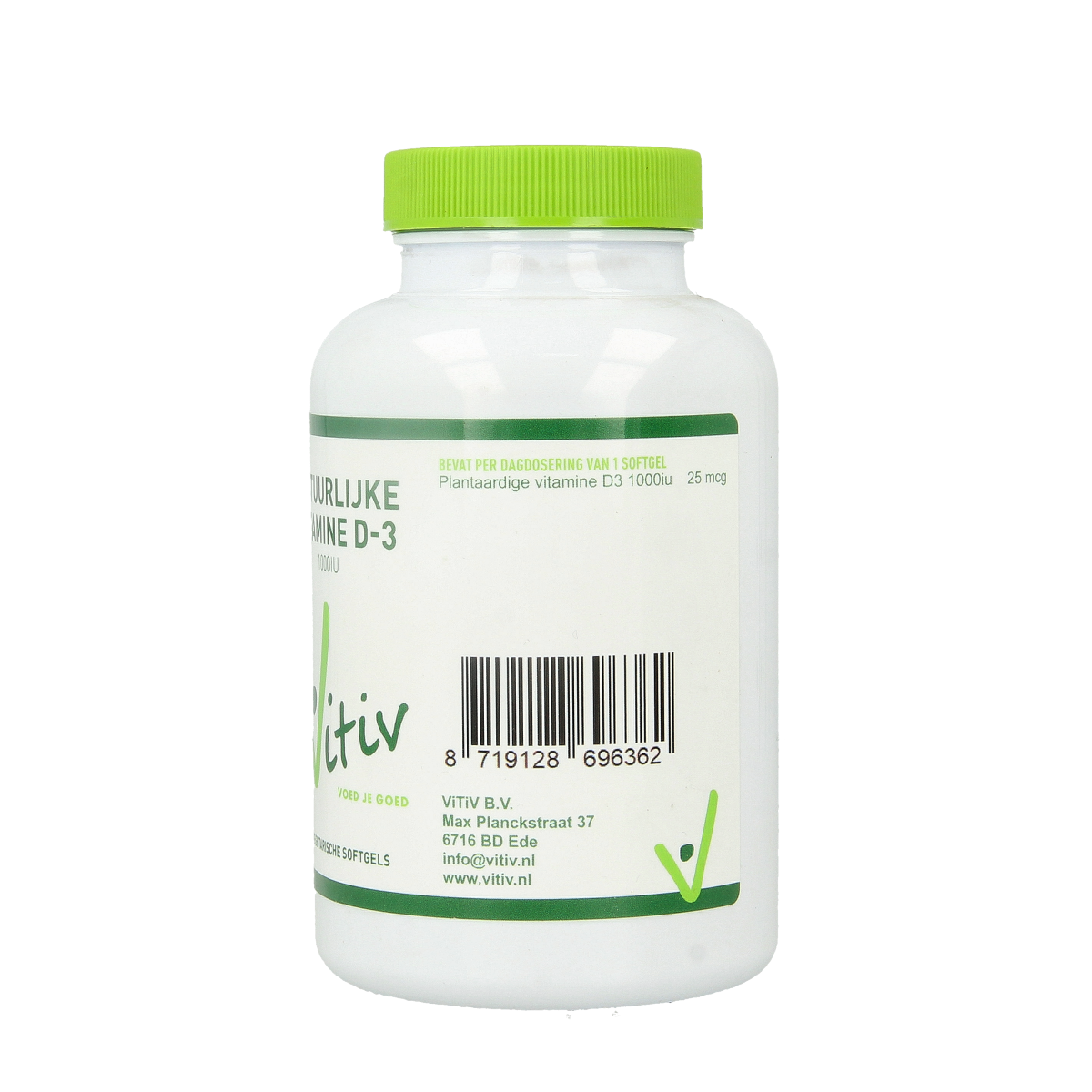 Vitiv Vitamine D3 1000IU 25mcg vega 240.00 Softgels