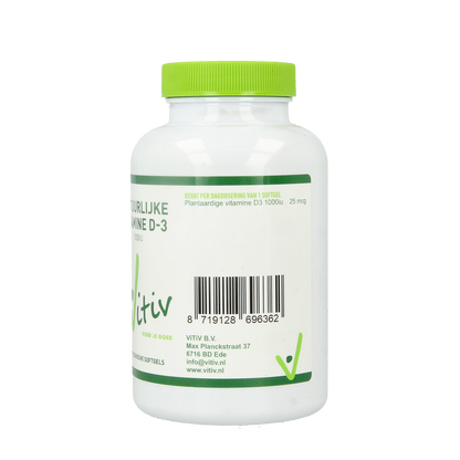 Vitiv Vitamine D3 1000IU 25mcg vega 240.00 Softgels
