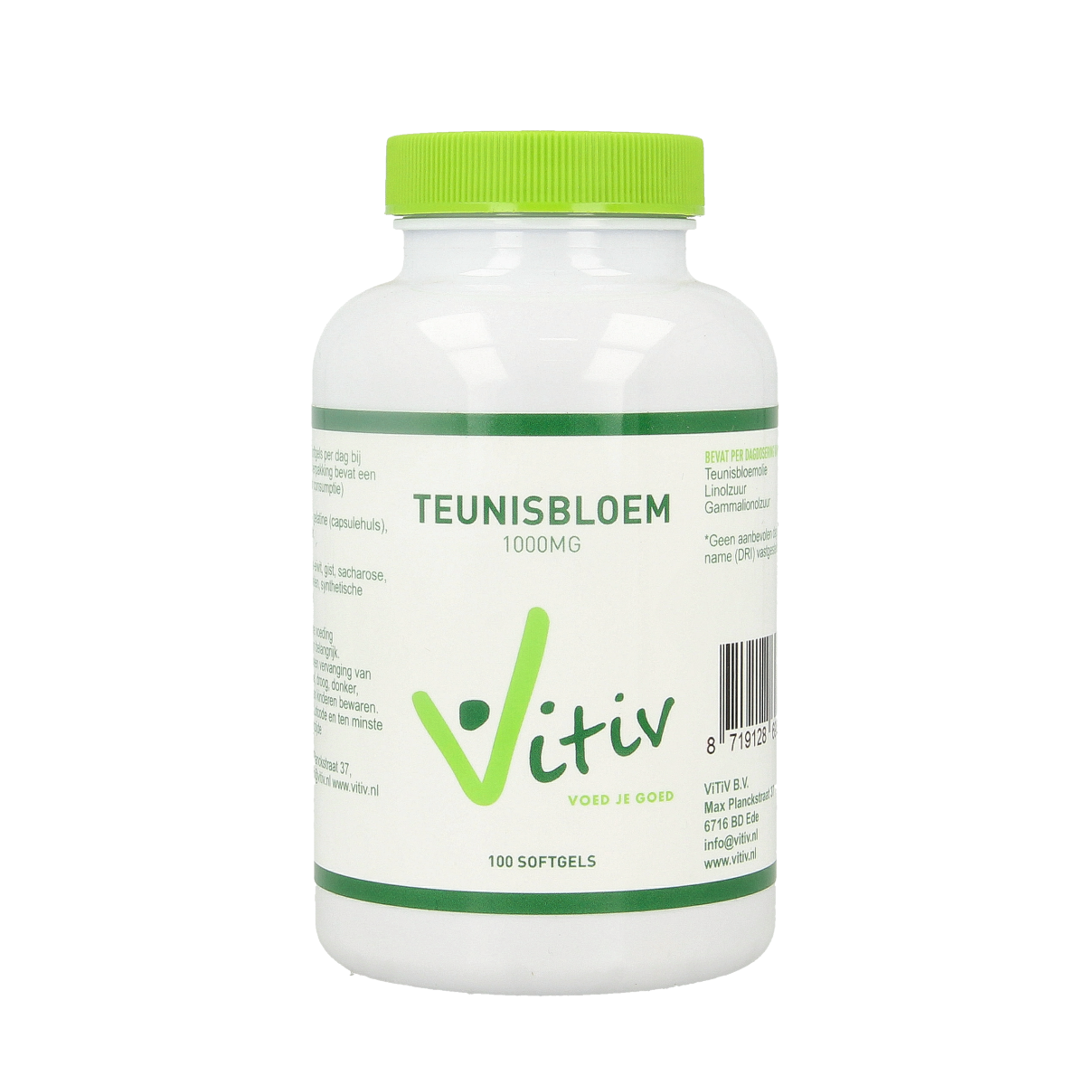 Vitiv Teunisbloemolie 1000mg 100.00 Softgels