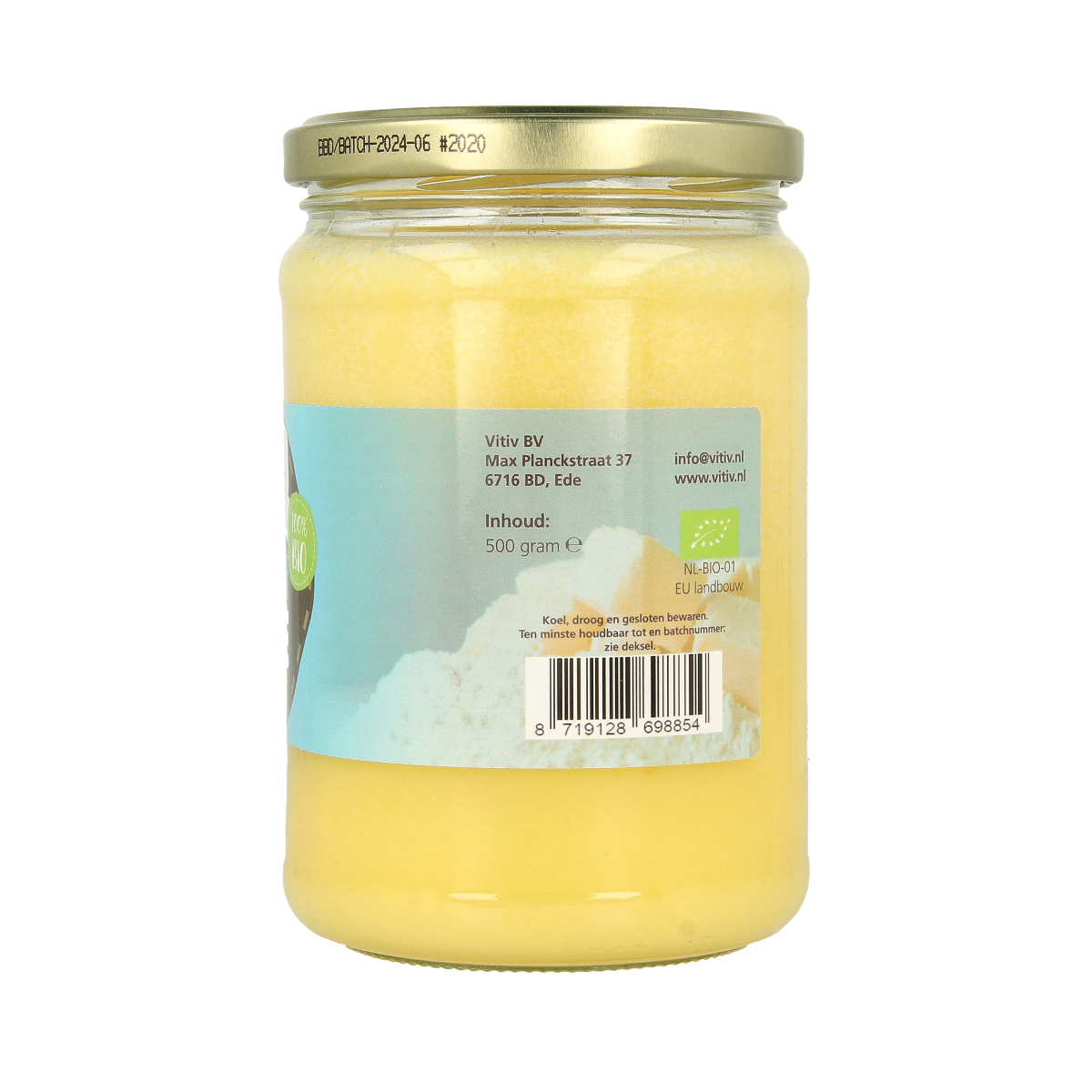 Vitiv Ghee geklaarde boter bio 500.00 Gram