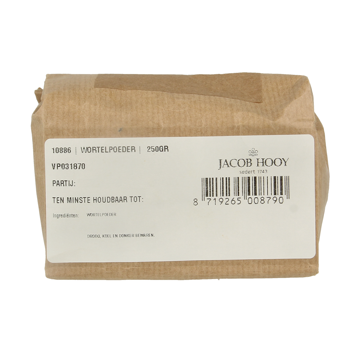 Jacob Hooy Wortelpoeder 250.00 Gram