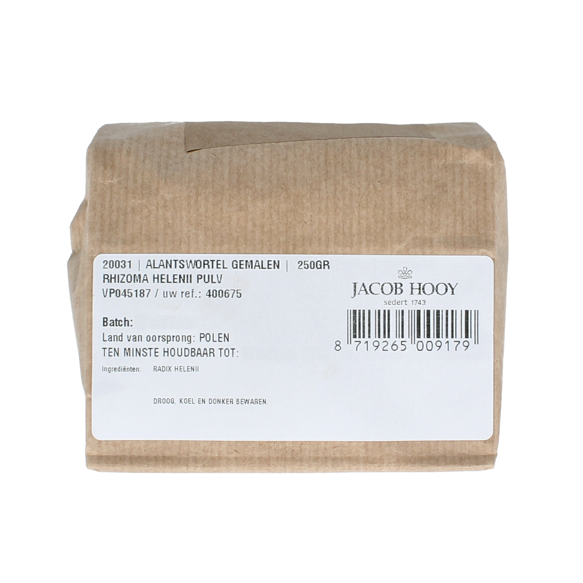 Jacob Hooy Alantswortel gemalen 250.00 Gram