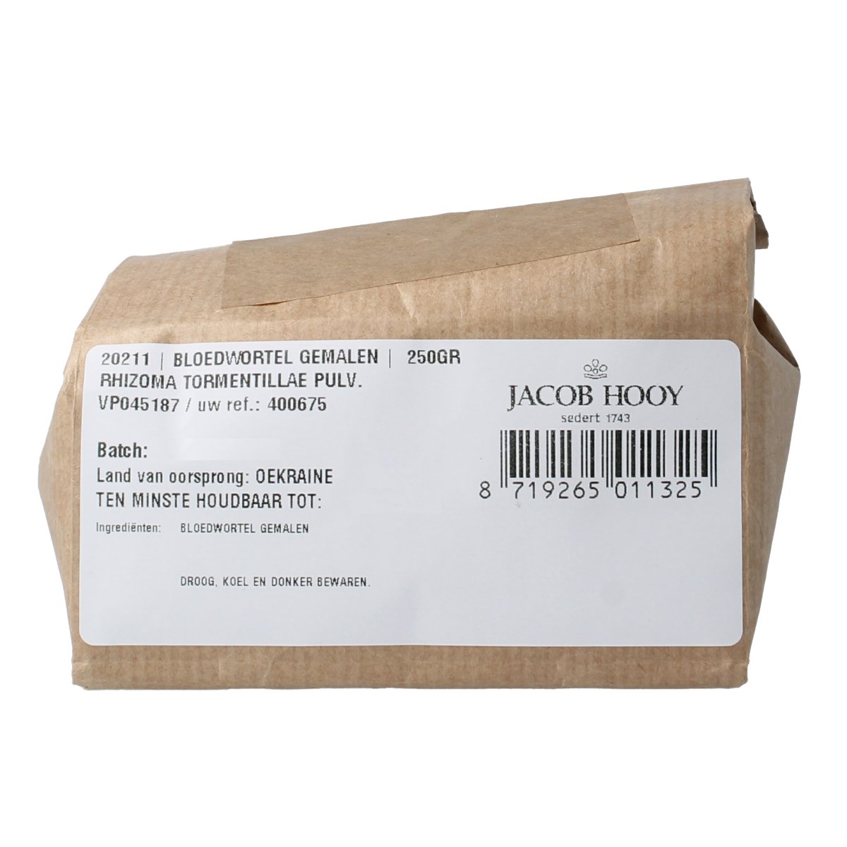 Jacob Hooy Bloedwortel gemalen 250.00 Gram