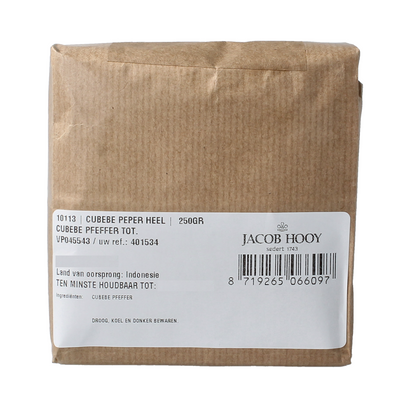 Jacob Hooy Cubebe peper heel 250.00 Gram