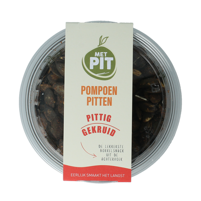 Met PIT Pompoenpitten pittig gekruid 150.00 Gram