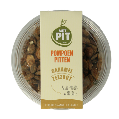 Met PIT Pompoenpitten caramel zeezout 150.00 Gram
