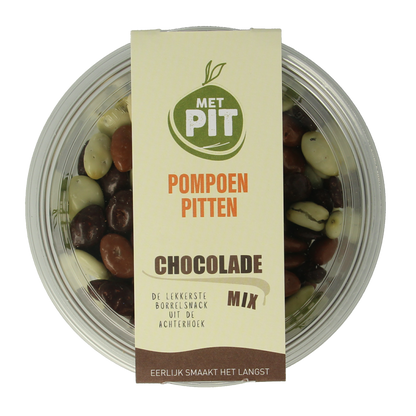 Met PIT Pompoenpitten mix chocolade 150.00 Gram