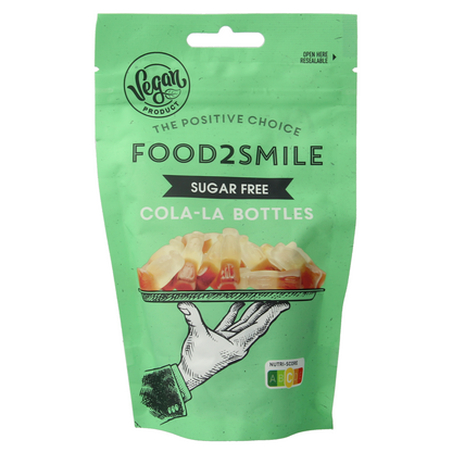 Food2Smile Cola-la bottles suikervrij lactosevrij 90.00 Gram