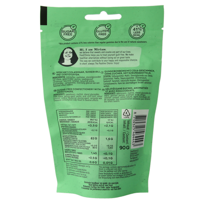 Food2Smile Cola-la bottles suikervrij lactosevrij 90.00 Gram