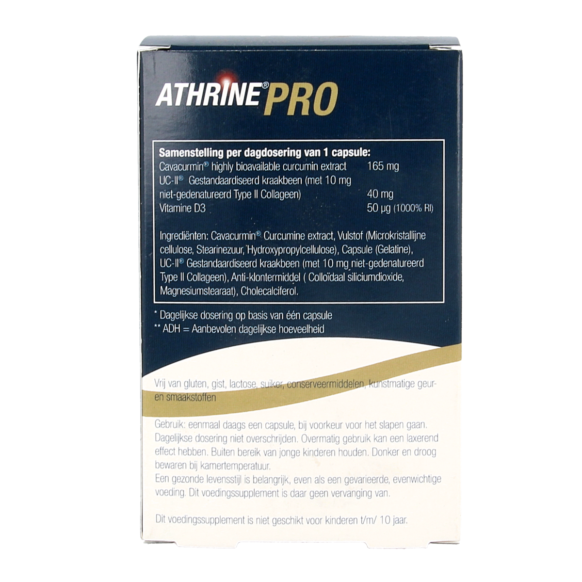 Athrine PRO - UC-II Cavacurmin en Vitamine D3 90.00 Capsules